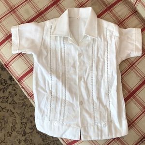White linen Guayabera shirt